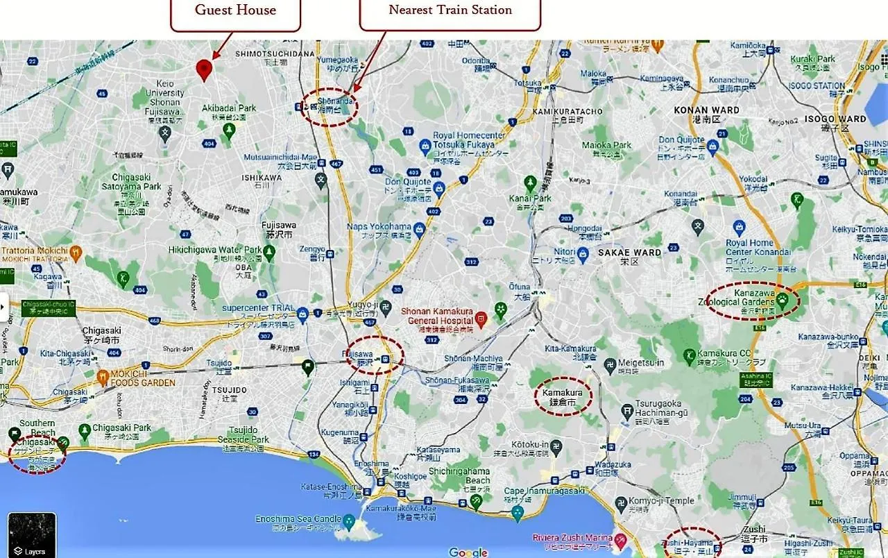 湘南の潮風に吹かれて自然豊かな丘ーーー湘南の丘のヴィラ＠ふじさわ 藤泽市 日本